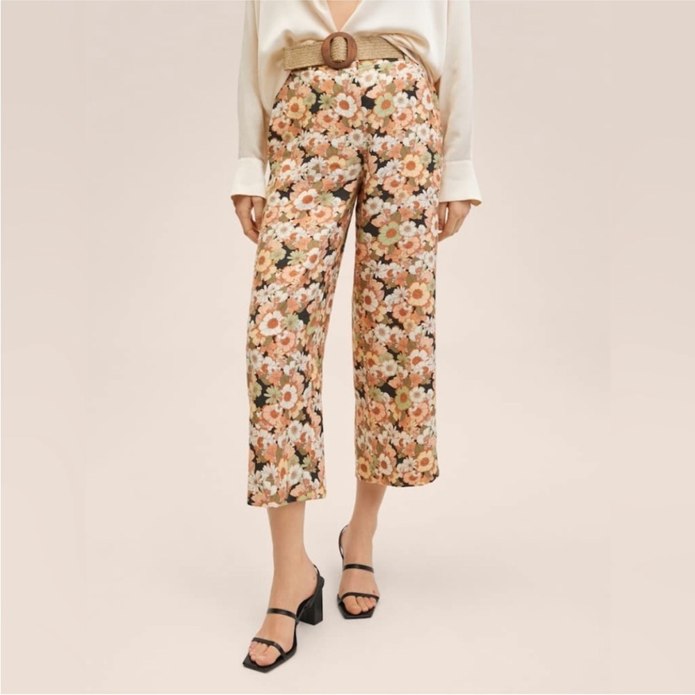 Mango Floral Women's Pants
